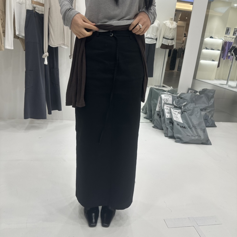 THE VALUE東大門代購女士新款真品休閑熱賣時尚長裙腰帶THE VALUE長裙圖色2
