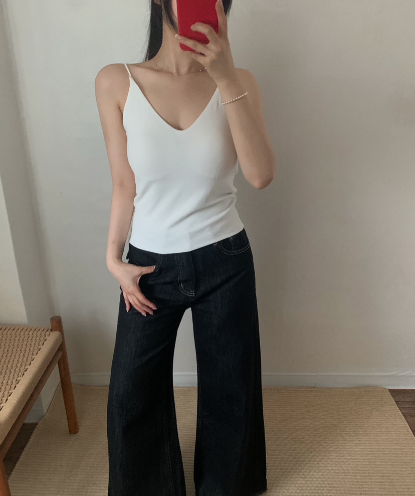 TWENTY FOUR SEVEN24-7韓國代購女裝新款熱賣吊帶背心V領無袖TEWNTY FOUR SEVEN24-7吊帶/背心