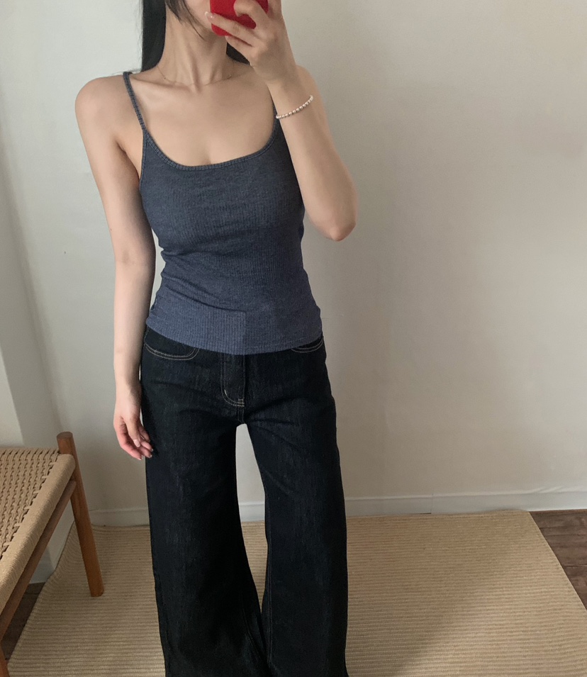 TWENTY FOUR SEVEN24-7東大門實拍女士新品真品吊帶背心羅紋TEWNTY FOUR SEVEN24-7吊帶/背心
