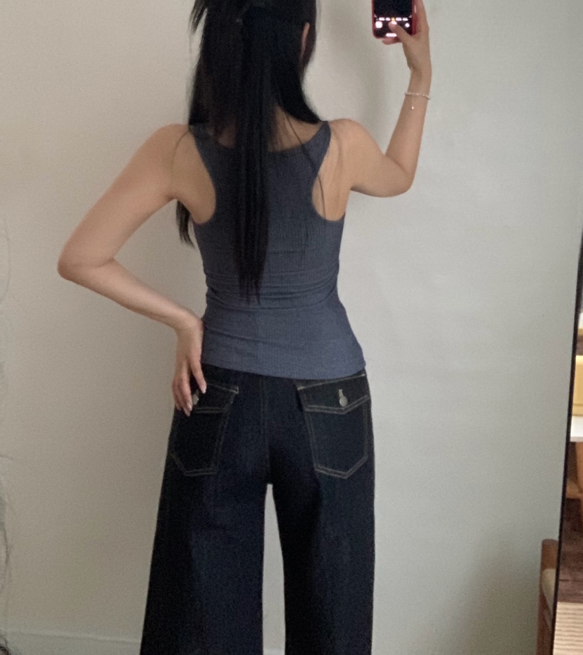 TWENTY FOUR SEVEN24-7東大門實拍女士新品真品吊帶背心羅紋TEWNTY FOUR SEVEN24-7吊帶/背心