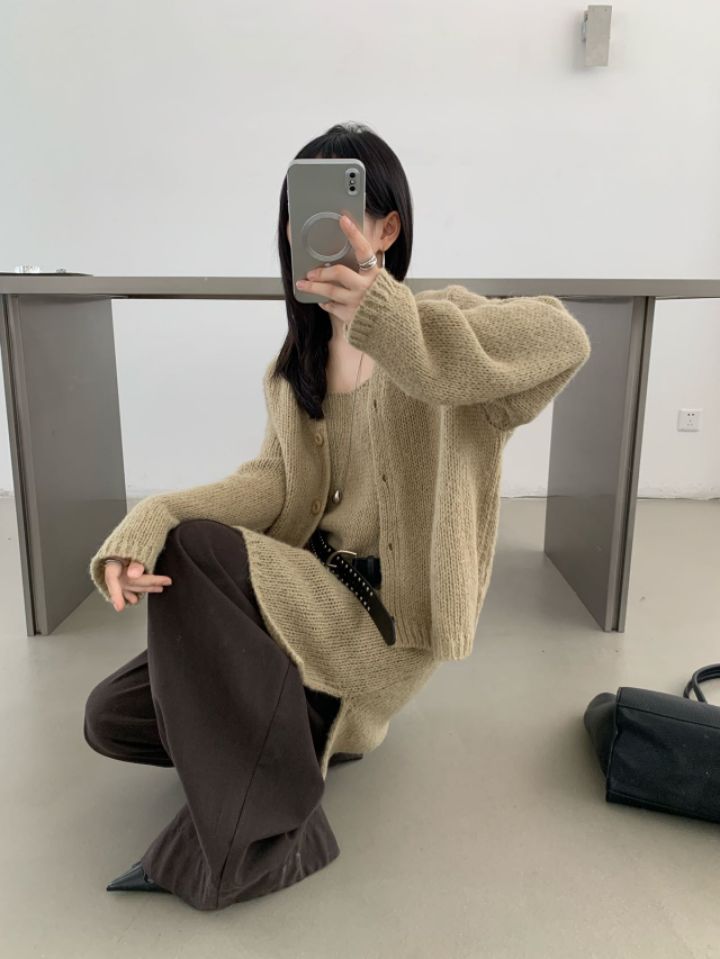 CRONG韓國直郵女裝新款人氣推薦休閑時尚套裝不含腰帶開衫CRONG套裝