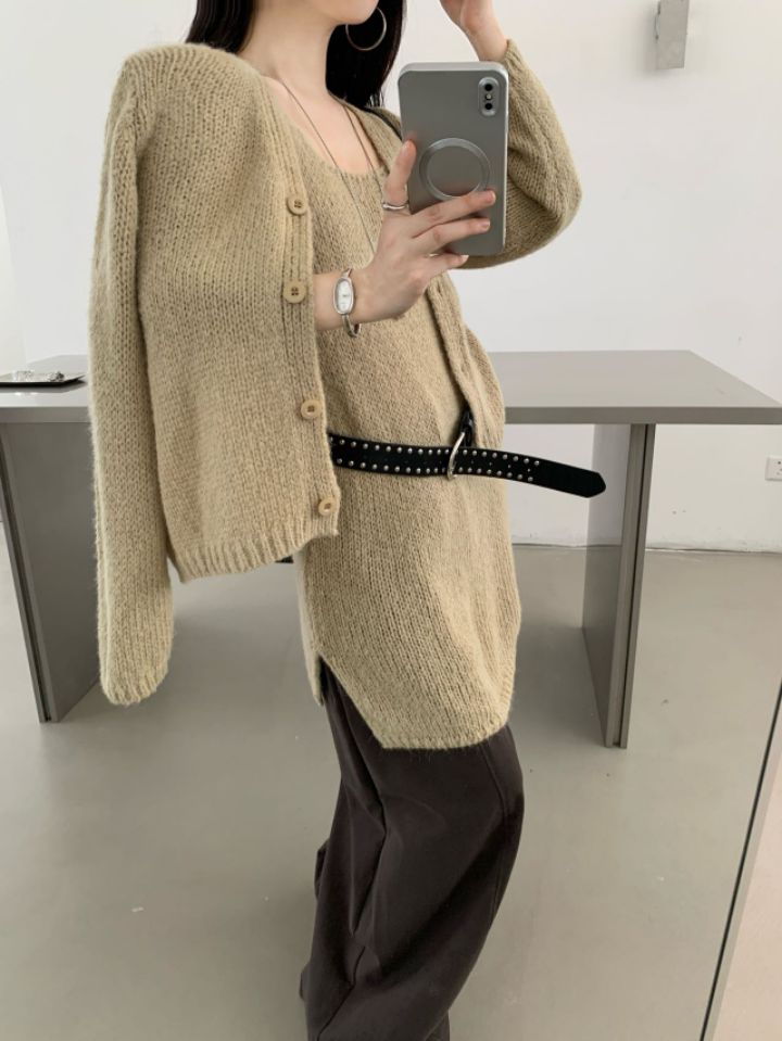 CRONG韓國直郵女裝新款人氣推薦休閑時尚套裝不含腰帶開衫CRONG套裝
