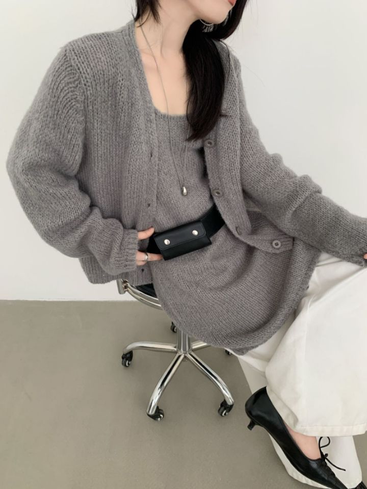 CRONG韓國直郵女裝新款人氣推薦休閑時尚套裝不含腰帶開衫CRONG套裝