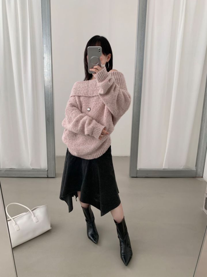 CRONG韓國代購女裝新款真品時尚人氣推薦休閑毛衣不含腰帶CRONG毛衣
