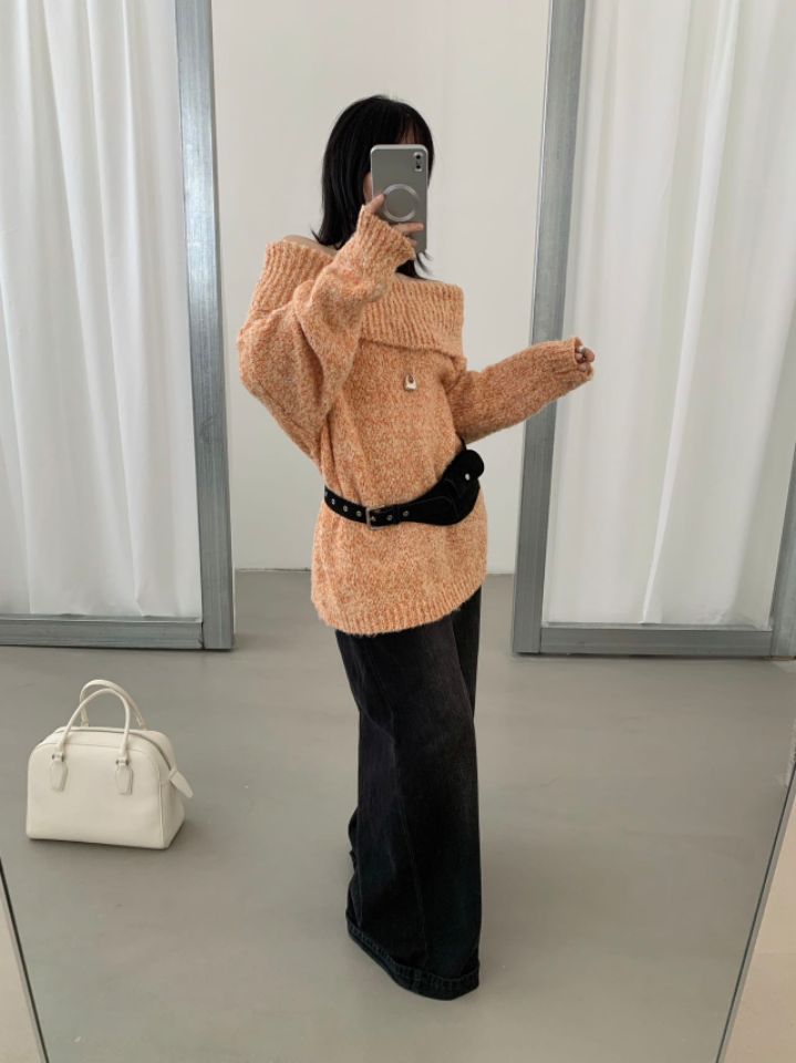 CRONG韓國代購女裝新款真品時尚人氣推薦休閑毛衣不含腰帶CRONG毛衣