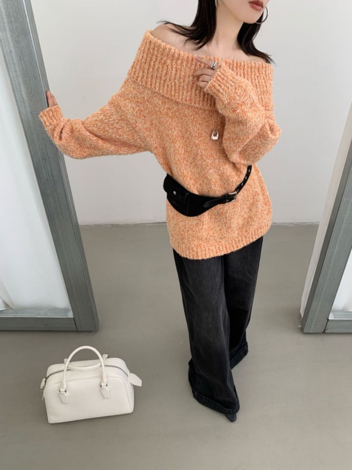 CRONG韓國代購女裝新款真品時尚人氣推薦休閑毛衣不含腰帶CRONG毛衣圖色3