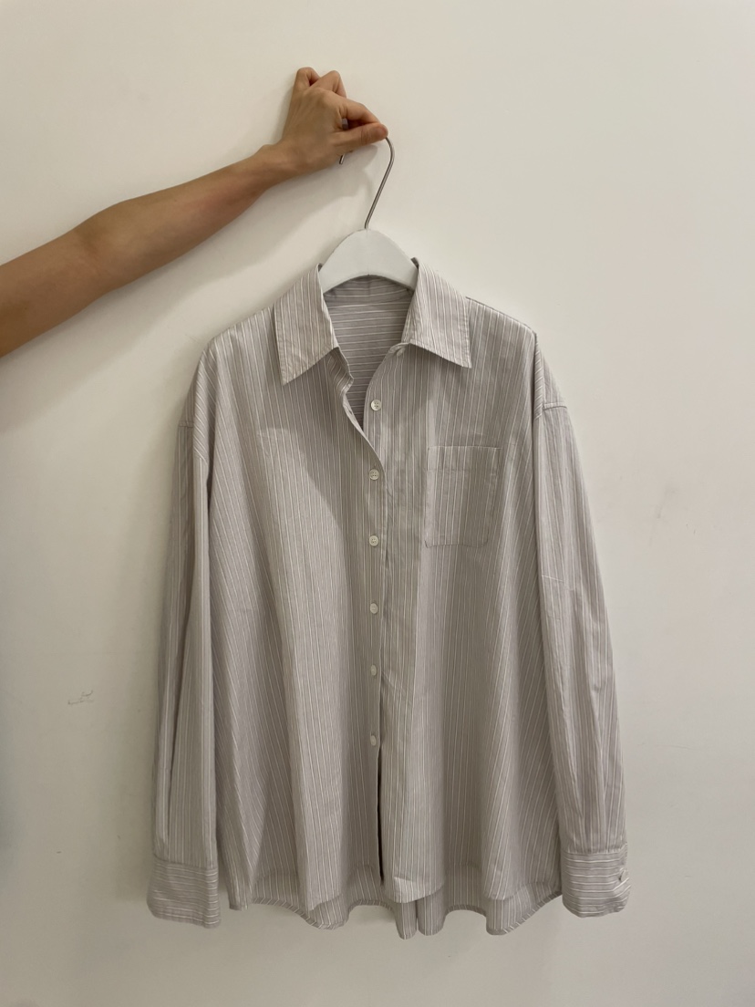 JEONG GAM STUDIOS東大門實拍女士新品休閑襯衫蕾絲衫條紋JEONG GAM STUDIOS襯衫/蕾絲衫圖色1