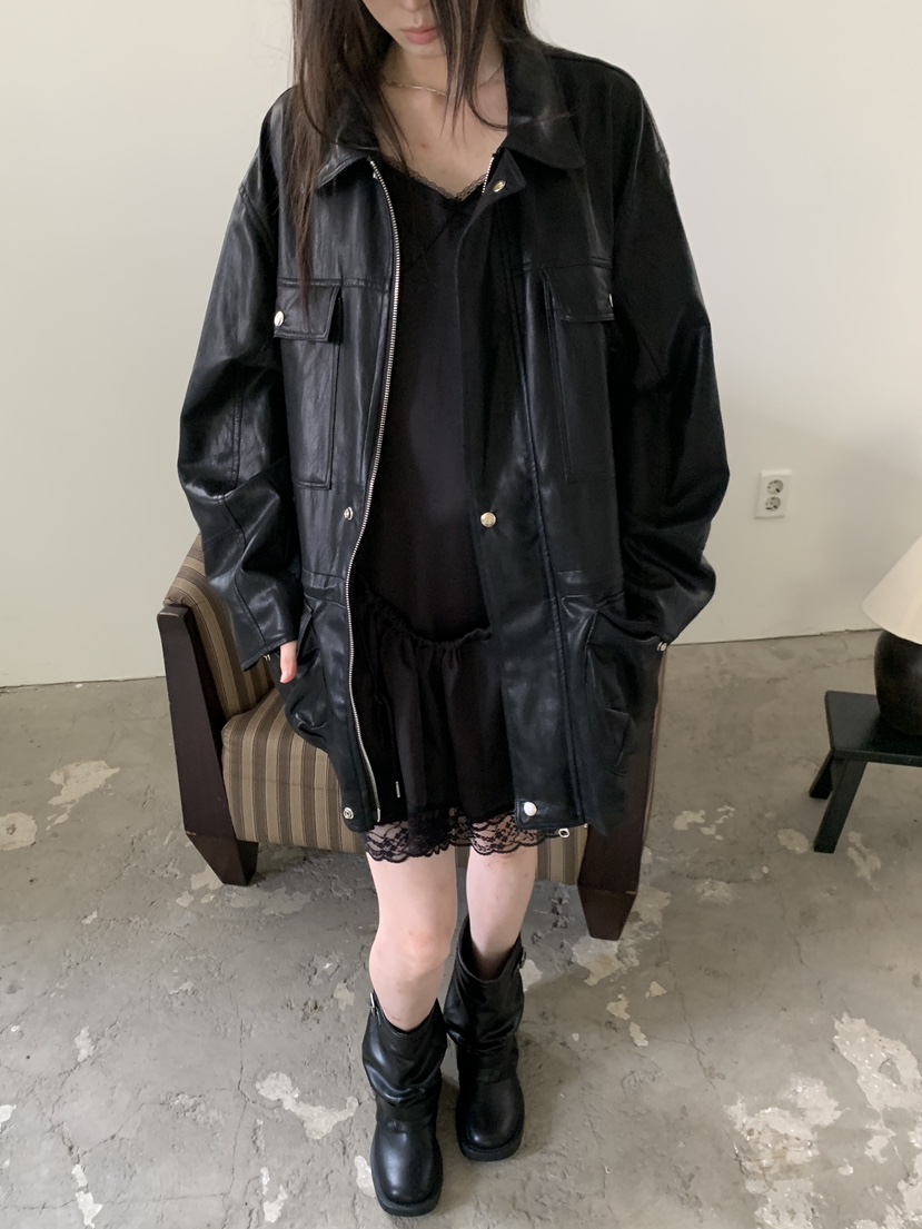 ENHANCE/HOPESMORE東大門實拍女士新款推薦休閑熱賣皮衣ENHANCE/HOPESMORE皮衣