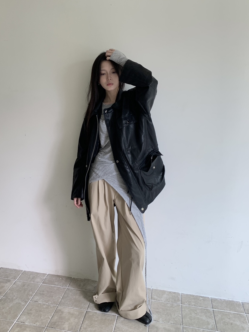ENHANCE/HOPESMORE東大門實拍女士新款推薦休閑熱賣皮衣ENHANCE/HOPESMORE皮衣