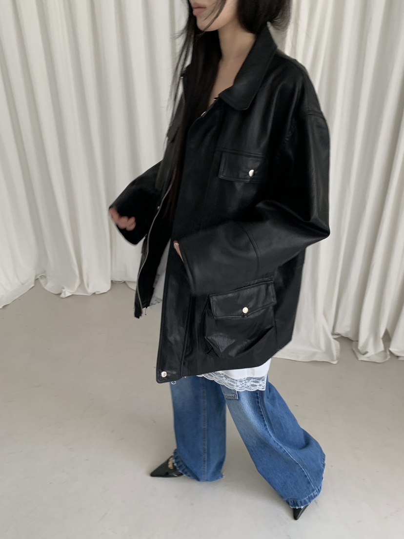 ENHANCE/HOPESMORE東大門實拍女士新款推薦休閑熱賣皮衣ENHANCE/HOPESMORE皮衣