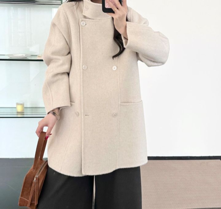 CRONG東大門直郵女裝新款休閑人氣真品中長款大衣含腰帶系帶CRONG中長款大衣