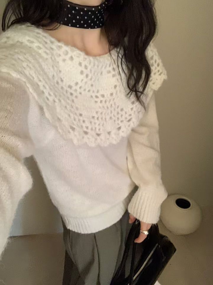 CRONG東大門代購女士新款真品時尚熱賣人氣休閑針織衫露肩CRONG針織衫