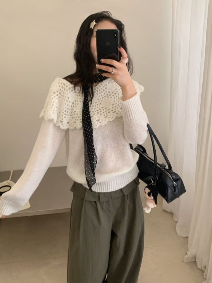 CRONG東大門代購女士新款真品時尚熱賣人氣休閑針織衫露肩CRONG針織衫
