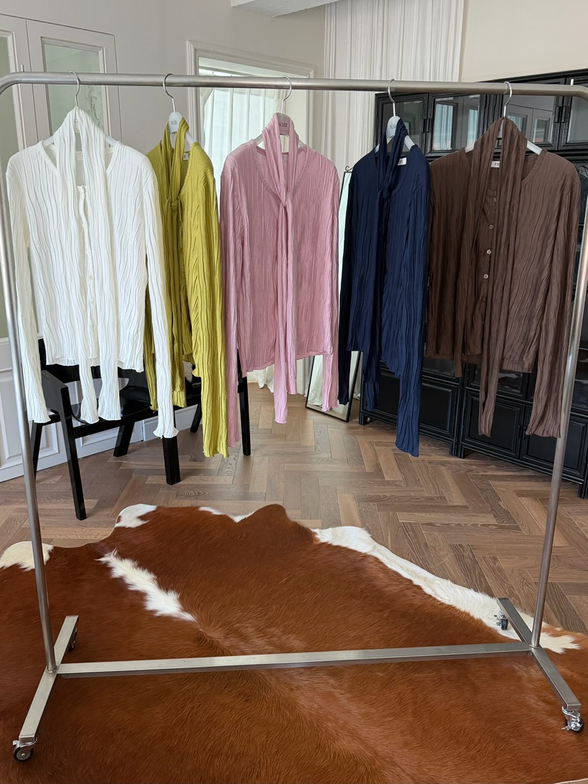ESCHER韓國代購女裝新款真品熱賣休閑襯衫蕾絲衫含圍巾開衫ESCHER襯衫/蕾絲衫