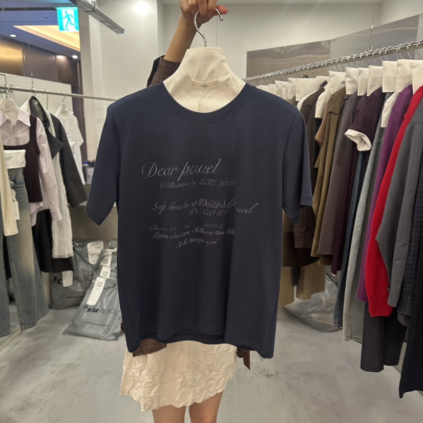 PAVEL東大門代購女裝新品推薦人氣真品休閑熱賣時尚T恤PAVELT恤圖色1深藍色