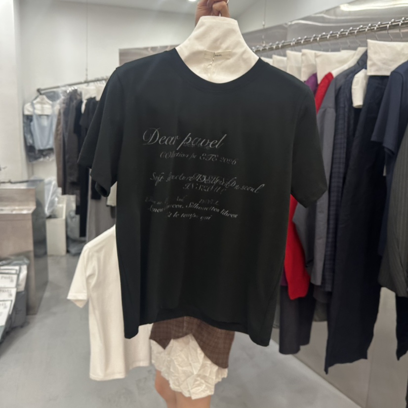 PAVEL東大門代購女裝新品推薦人氣真品休閑熱賣時尚T恤PAVELT恤圖色4黑色