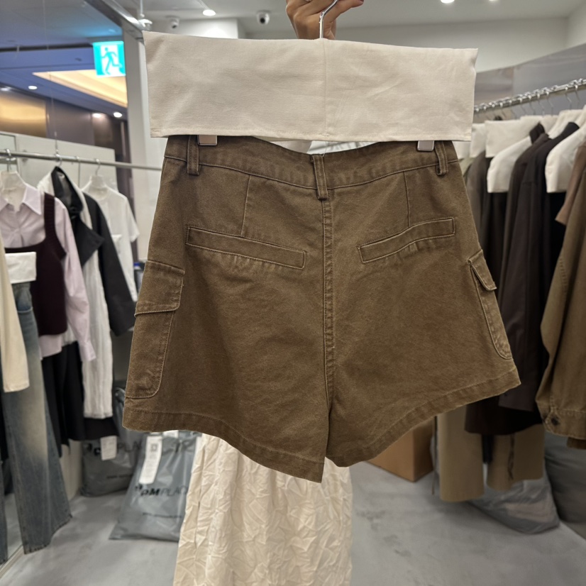 PAVEL東大門代購女裝新品休閑真品熱賣時尚推薦短褲口袋水洗PAVEL短褲
