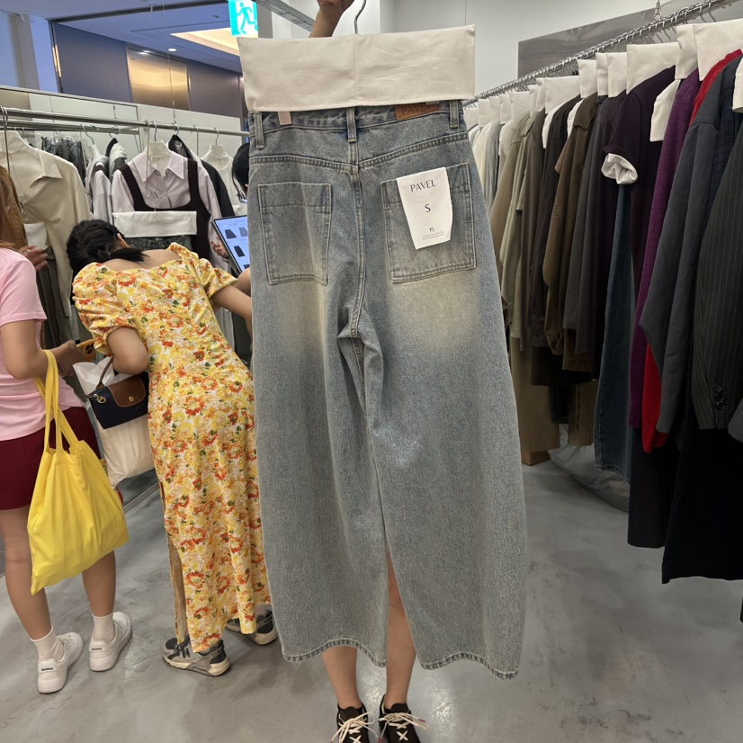 PAVEL韓國代購女裝新款人氣休閑推薦時尚熱賣真品牛仔褲PAVEL牛仔褲