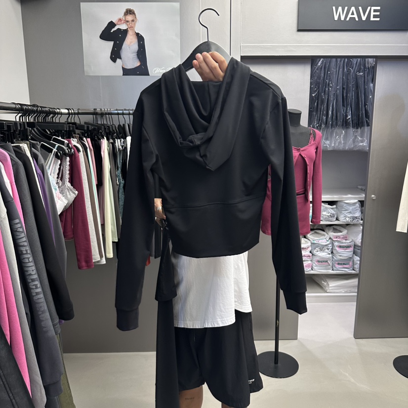 WAVE韓國代購女裝新款真品休閑熱賣推薦時尚人氣衛衣連帽衫WAVE衛衣