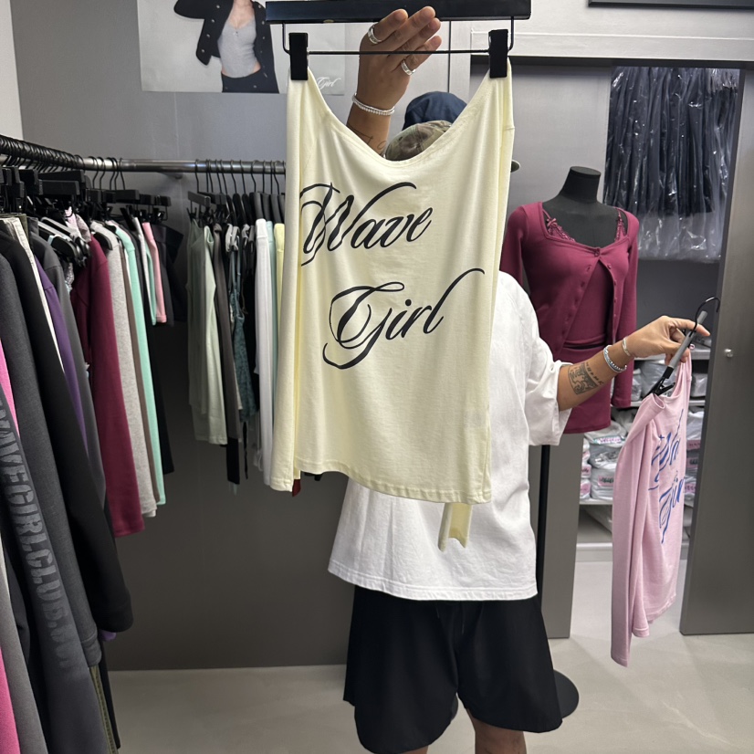WAVE韓國代購女裝新品人氣推薦真品休閑時尚熱賣長袖T恤WAVE長袖T恤圖色2