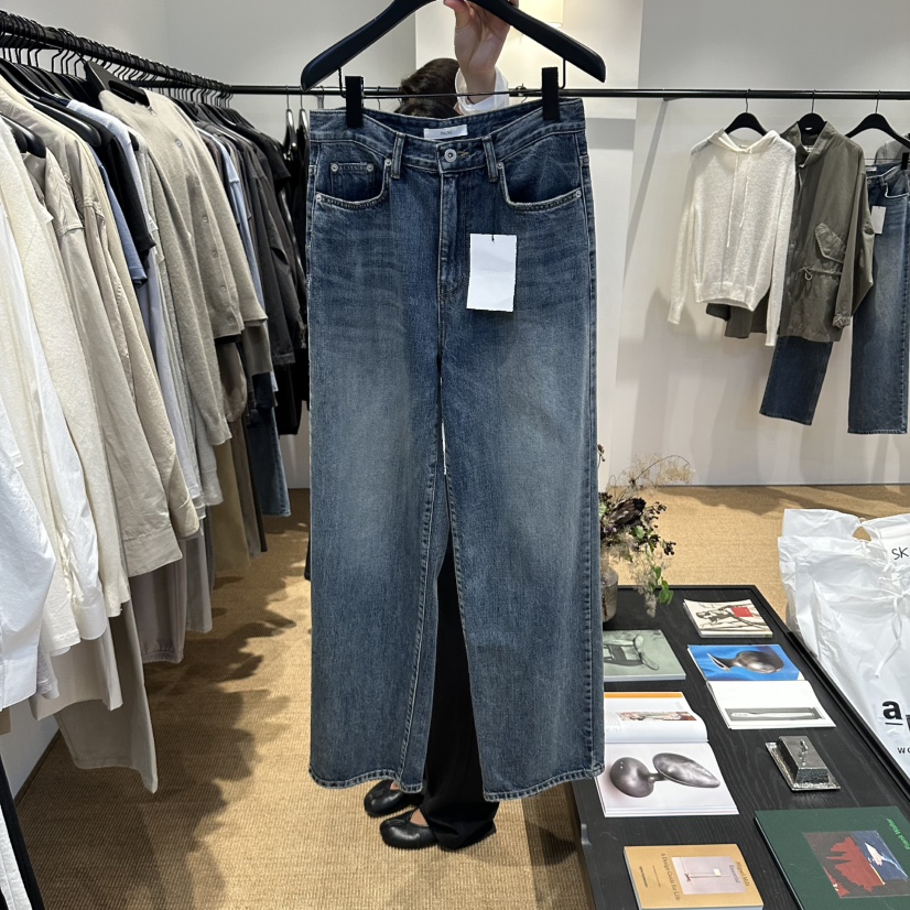 PAUSE韓國直郵女士新款熱賣時尚真品休閑人氣推薦牛仔褲musk牛仔褲圖色1