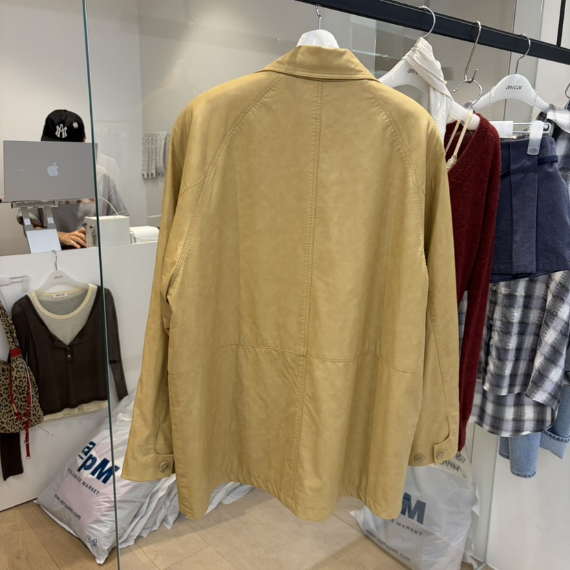 RUMIRU/AWEAR韓國直郵女裝新品休閑推薦人氣時尚皮衣水洗awear/RUMIRU皮衣