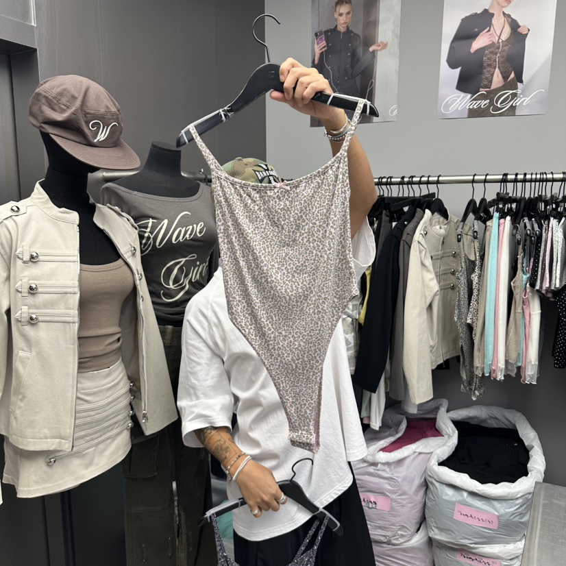WAVE東大門實拍女士新款時尚休閑熱賣真品人氣推薦連體褲WAVE連體褲圖色4粉色