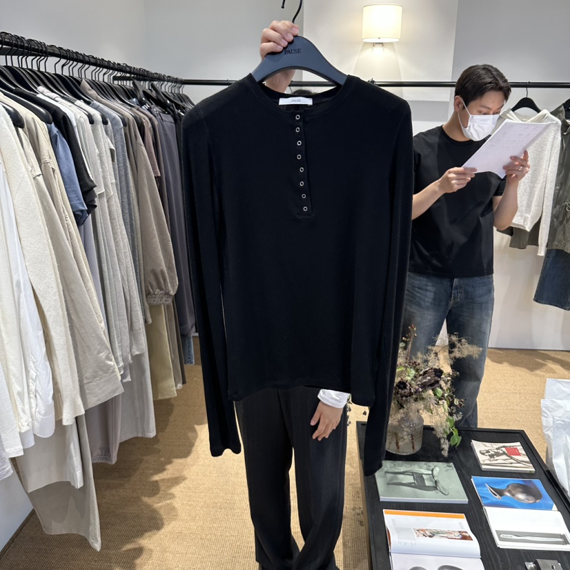 PAUSE韓國代購女裝新款真品推薦熱賣人氣時尚休閑長袖T恤musk長袖T恤圖色4