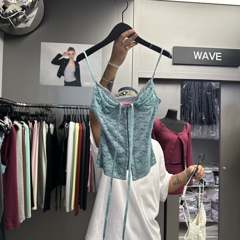 WAVE東大門代購女裝新品推薦熱賣休閑真品人氣吊帶背心花朵WAVE吊帶/背心圖色2