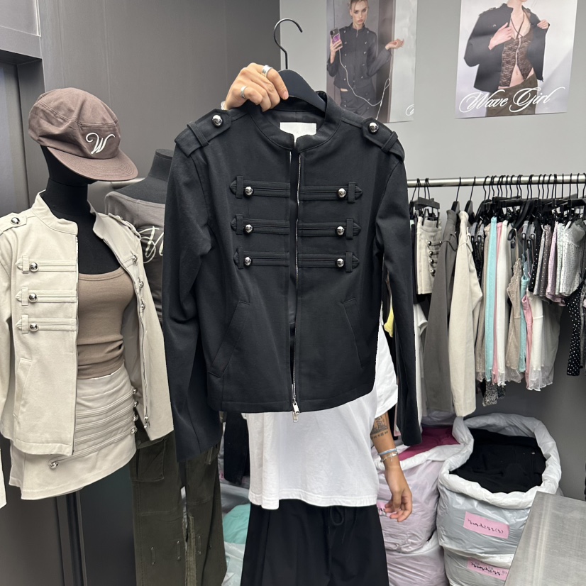 WAVE韓國代購女裝新款真品時尚推薦熱賣休閑人氣夾克WAVE夾克圖色3