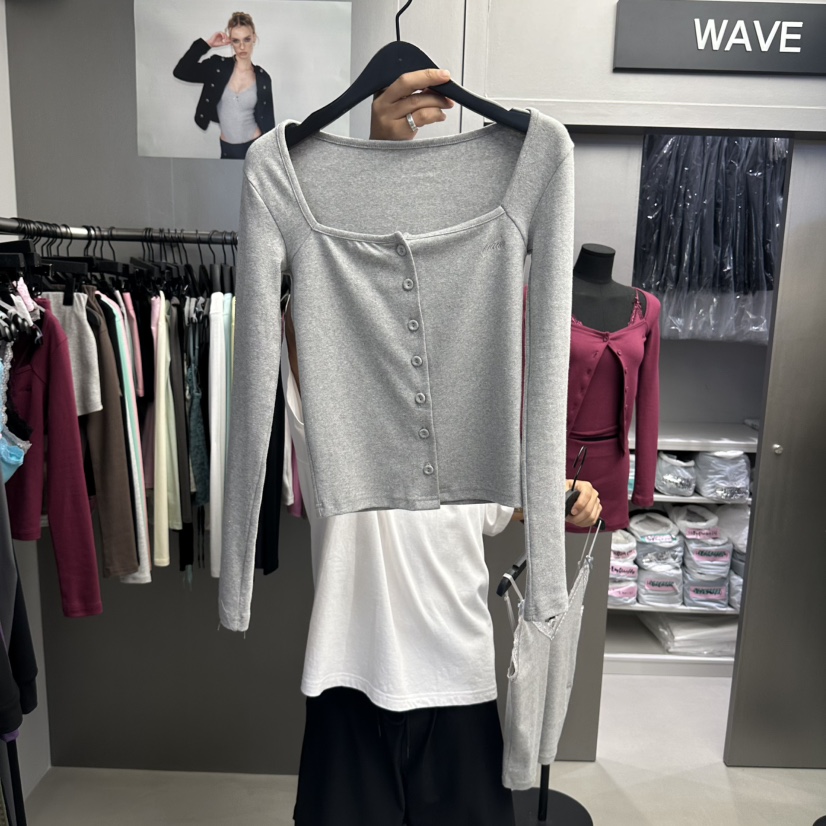 WAVE韓國代購女士新款時尚熱賣人氣休閑真品推薦開衫開衫WAVE開衫圖色2