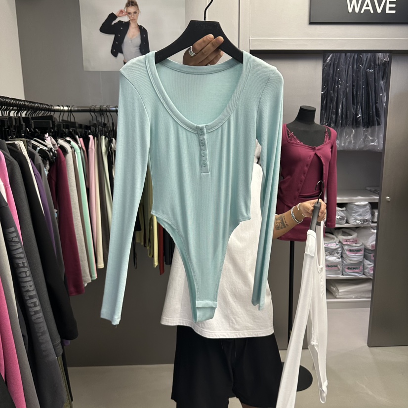 WAVE東大門實拍女裝新品時尚休閑真品推薦人氣連體褲紐扣WAVE連體褲圖色2