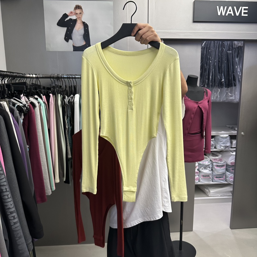 WAVE東大門實拍女裝新品時尚休閑真品推薦人氣連體褲紐扣WAVE連體褲圖色3