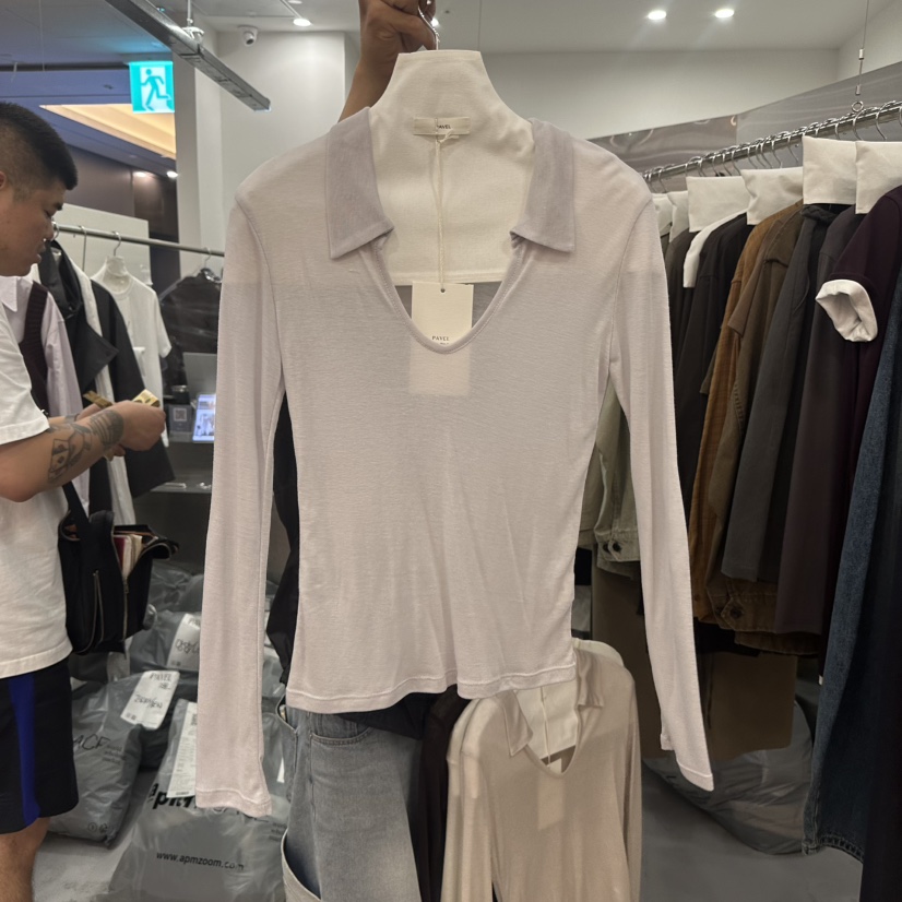 PAVEL東大門直郵女裝新品休閑人氣推薦時尚熱賣真品長袖T恤PAVEL長袖T恤圖色4灰色