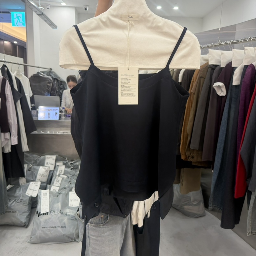 PAVEL韓國代購女士新品休閑人氣時尚真品推薦熱賣吊帶背心PAVEL吊帶/背心圖色1深藍色