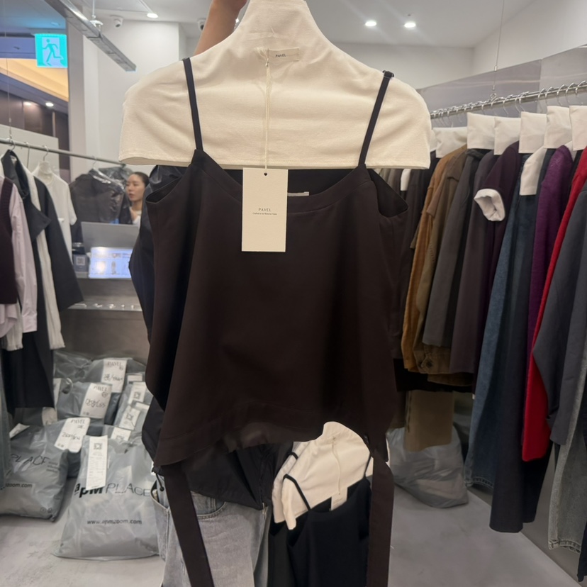 PAVEL韓國代購女士新品休閑人氣時尚真品推薦熱賣吊帶背心PAVEL吊帶/背心圖色3棕色