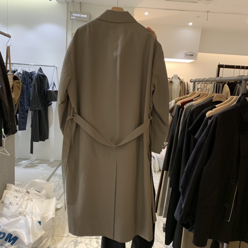 LA MAGIE FEMME東大門代購女士新款真品長款風衣含腰帶Lamagie Femme長款風衣