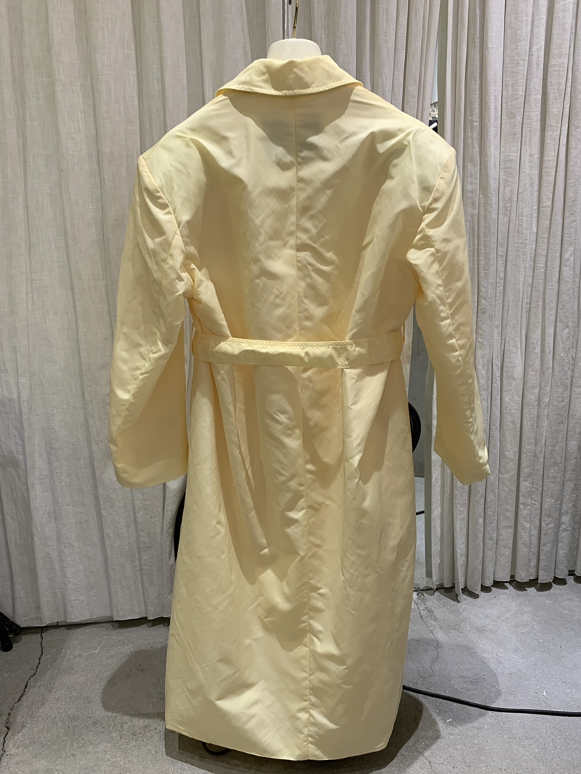 PAPERMOON韓國直郵女士新品時尚休閑長款風衣含腰帶尼龍系帶paper moon長款風衣