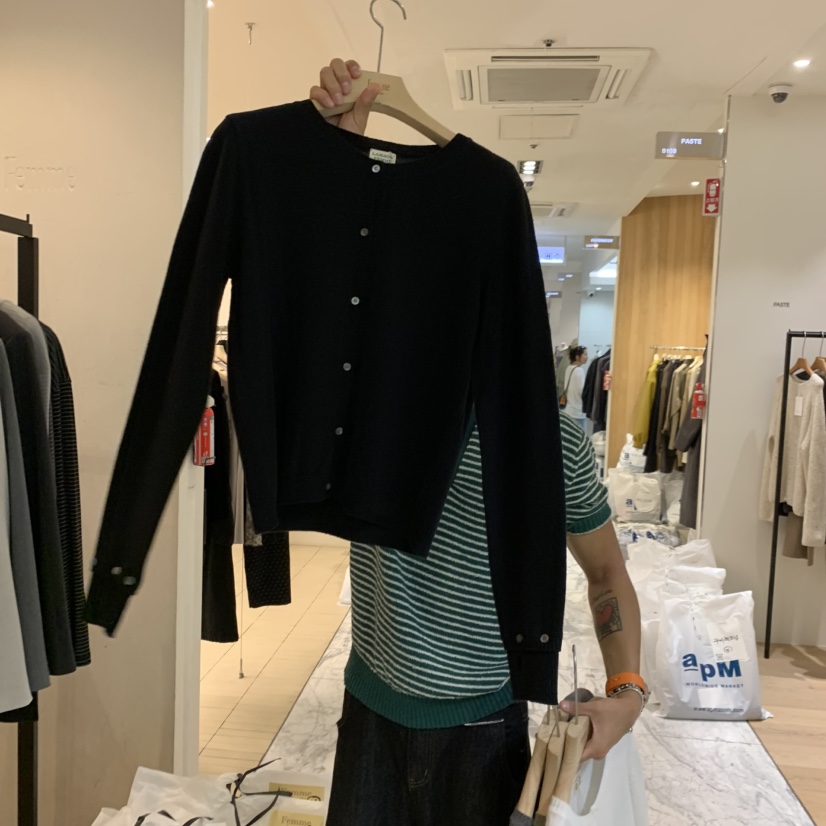 LA MAGIE FEMME東大門實拍女士新款休閑人氣熱賣針織衫Lamagie Femme針織衫圖色4黑