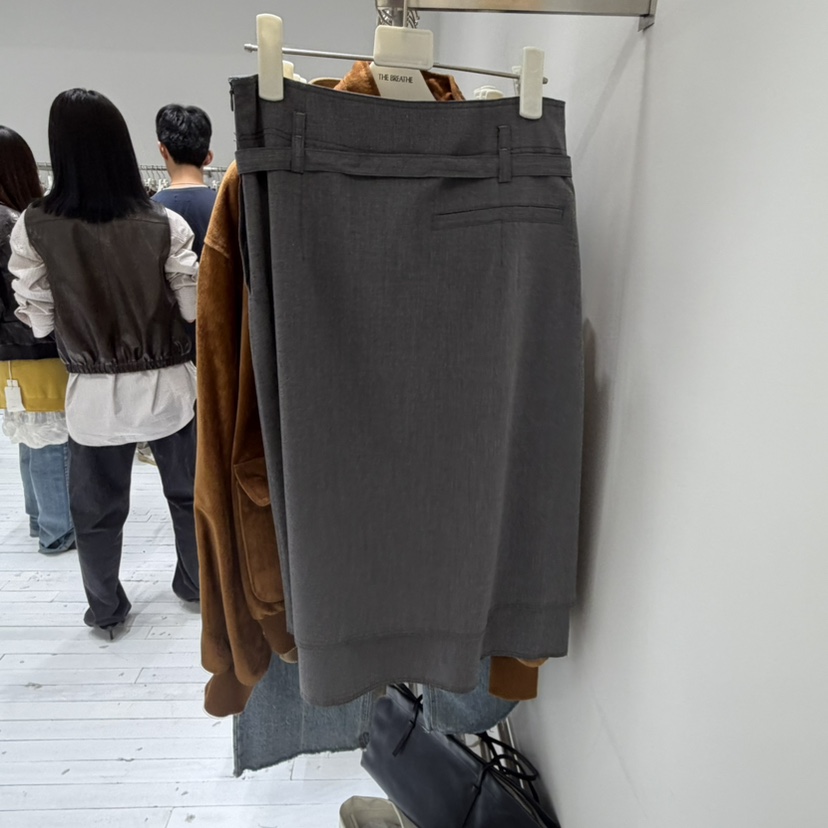 BREATHE東大門實拍女裝新品熱賣時尚人氣半身裙中短裙含腰帶BREATHE半身裙/中短裙
