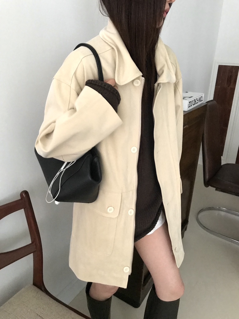 2S1 STUDIO東大門實拍女士新款推薦人氣休閑夾克絨面革口袋2S1 STUDIO夾克