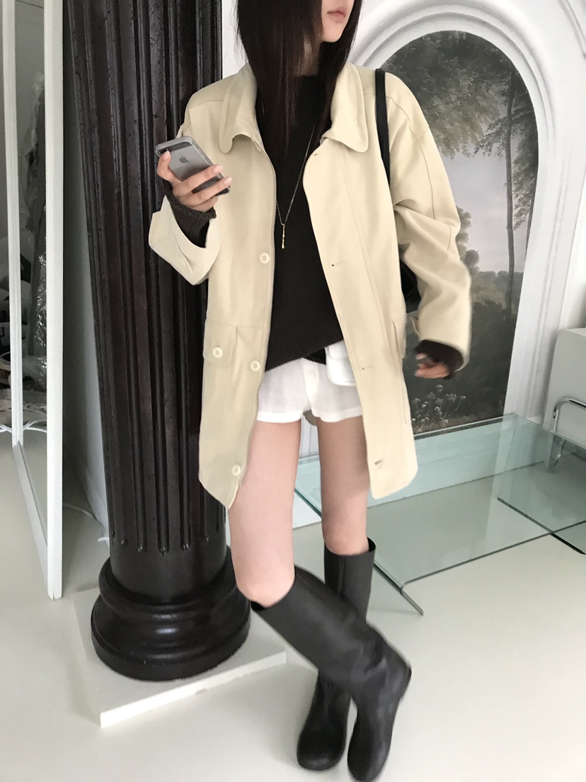 2S1 STUDIO東大門實拍女士新款推薦人氣休閑夾克絨面革口袋2S1 STUDIO夾克