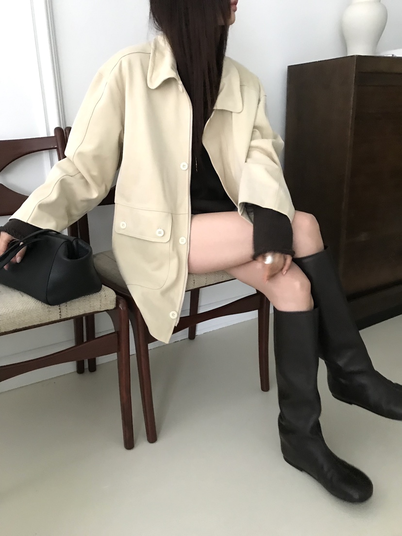 2S1 STUDIO東大門實拍女士新款推薦人氣休閑夾克絨面革口袋2S1 STUDIO夾克