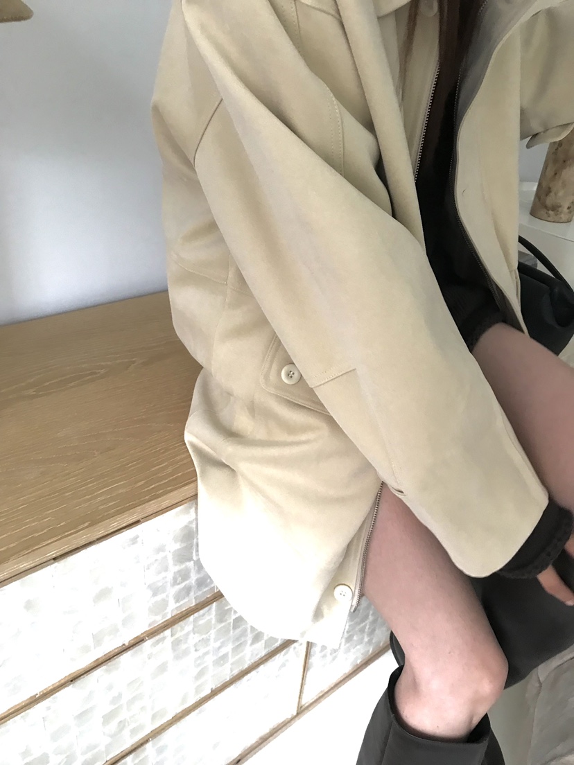 2S1 STUDIO東大門實拍女士新款推薦人氣休閑夾克絨面革口袋2S1 STUDIO夾克