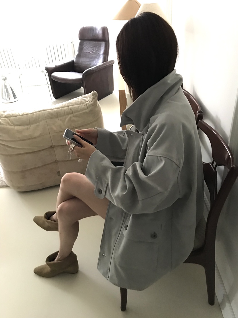 2S1 STUDIO東大門實拍女士新款推薦人氣休閑夾克絨面革口袋2S1 STUDIO夾克