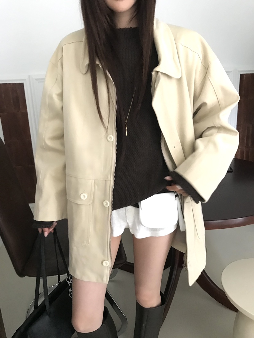 2S1 STUDIO東大門實拍女士新款推薦人氣休閑夾克絨面革口袋2S1 STUDIO夾克圖色1