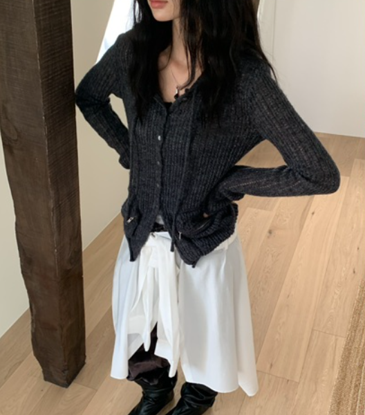PETOT東大門實拍女裝新品時尚熱賣人氣針織衫連帽衫馬海毛PETOT針織衫圖色3