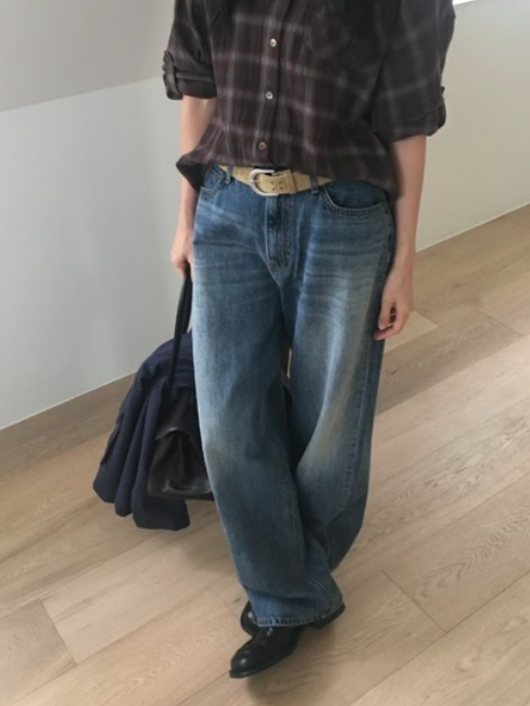 PETOT東大門直郵女士新品休閑人氣時尚熱賣牛仔褲不含腰帶PETOT牛仔褲圖色1