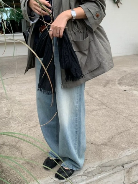 PETOT東大門直郵女士新品休閑人氣時尚熱賣牛仔褲不含腰帶PETOT牛仔褲圖色2