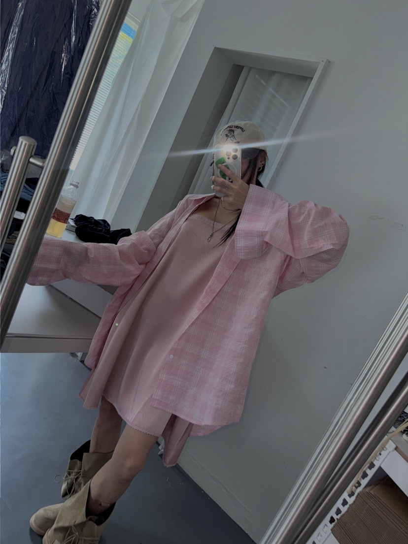 PAIRING東大門代購女裝新品推薦真品時尚熱賣襯衫蕾絲衫格子PAIRING襯衫/蕾絲衫